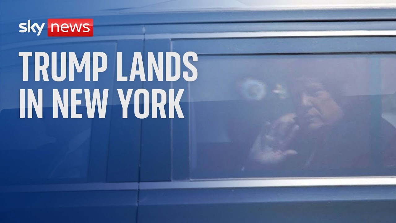 Donald Trump makes his way from LaGuardia airport to Trump Tower in Manhattan