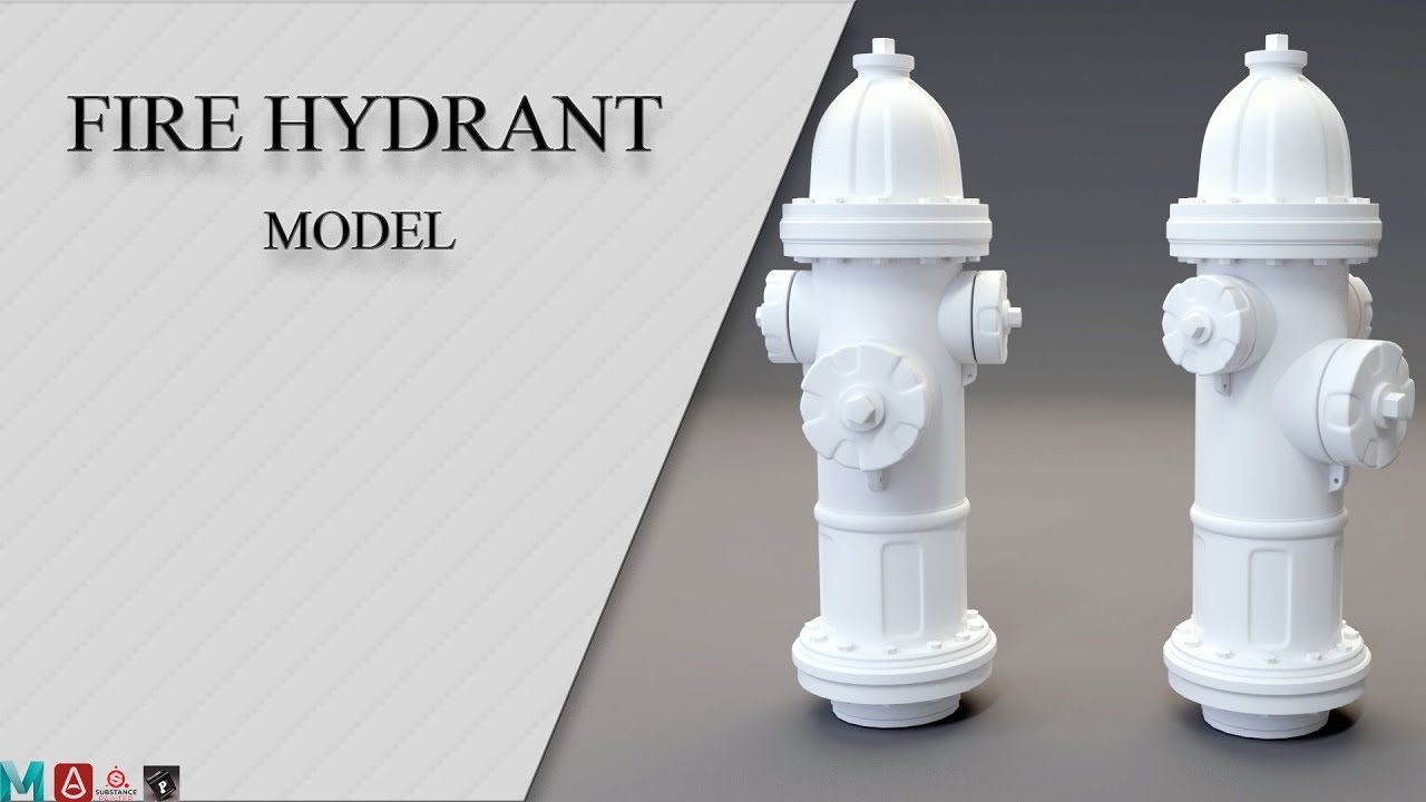 Game Ready Fire Hydrant Part 01 (Modeling in Maya)