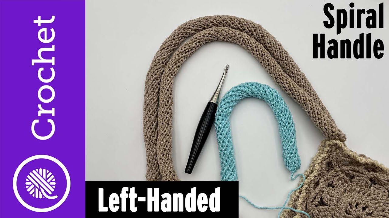 Crochet Spiral Handle, Cord, Rope and measure for stretch (Left Handed)