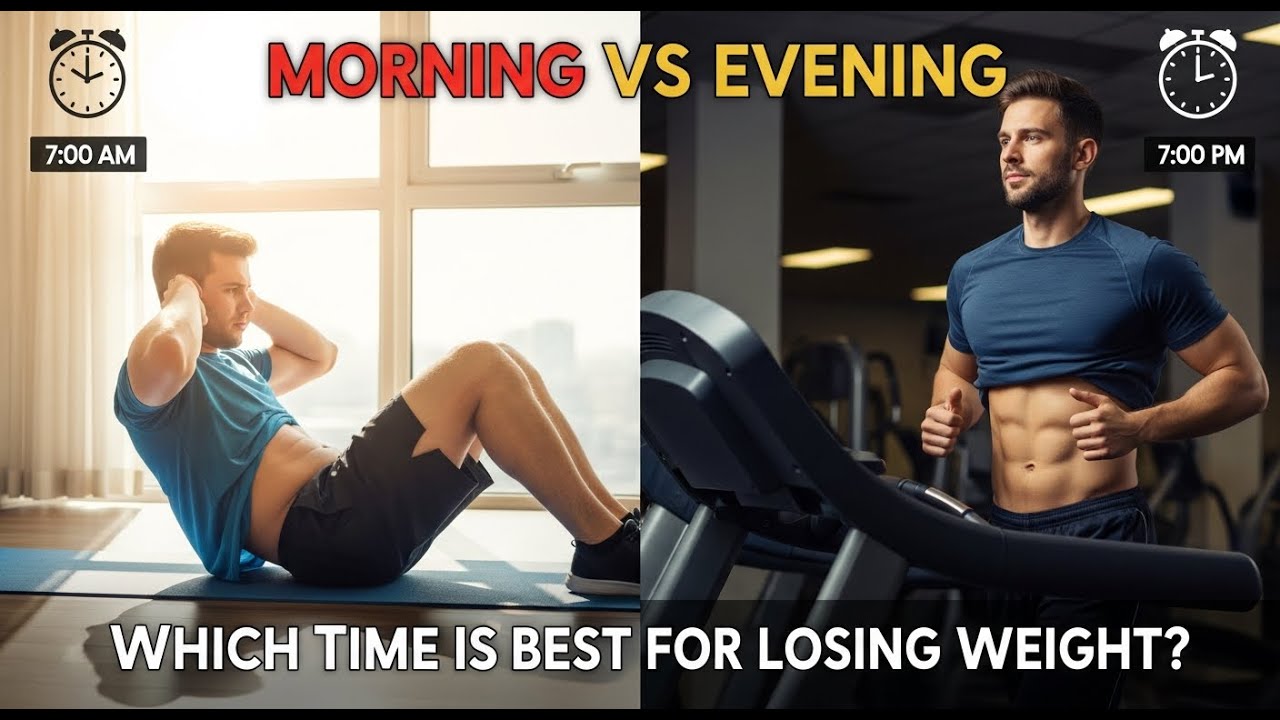 Morning vs Evening Workout for Weight Loss – Which Burns More Fat?Which one is best ?