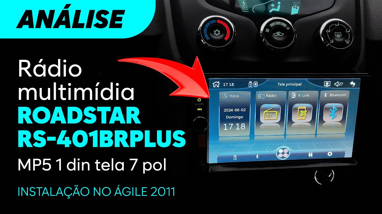 Análise Rádio multimídia Roadstar RS-401BR PLUS + Câmera de ré (Instalação no Chevrolet Ágile 2011)