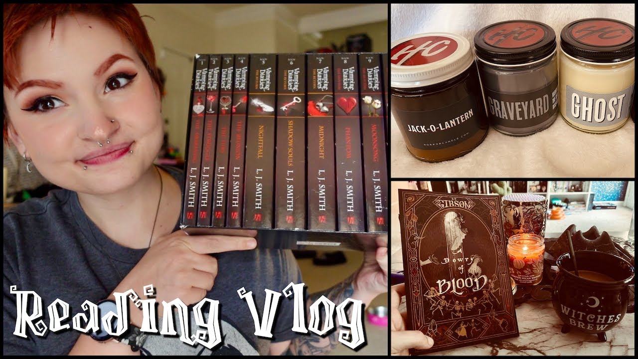 lots of vampire books & horror vibes🖤 | reading/life vlog |