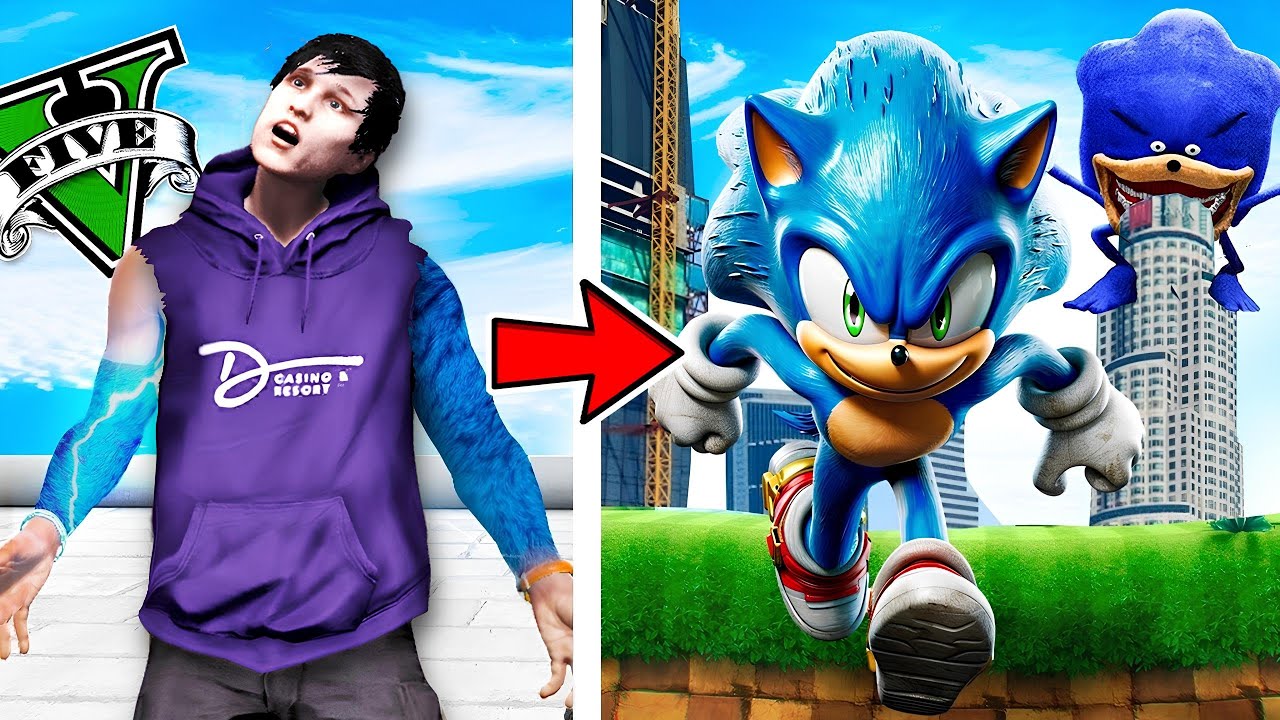 ကျွန်တော် စွမ်းအားရှင်လေး Sonic ဖြစ်ခဲ့တယ် | I become Sonic in GTA V | SMART On Live