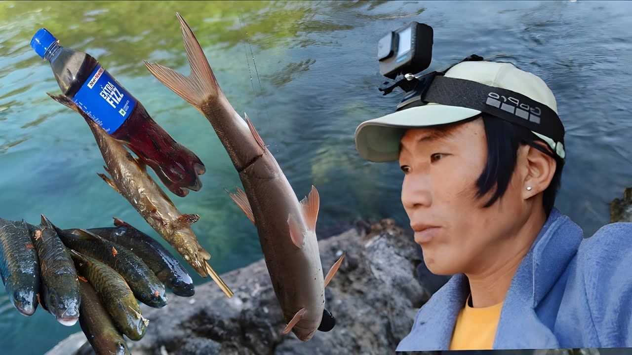 Himalayan Trout Fish || Fresh Mahseer || Mountain River Fishing || @ Ajin Sitek Village Life Vlog.