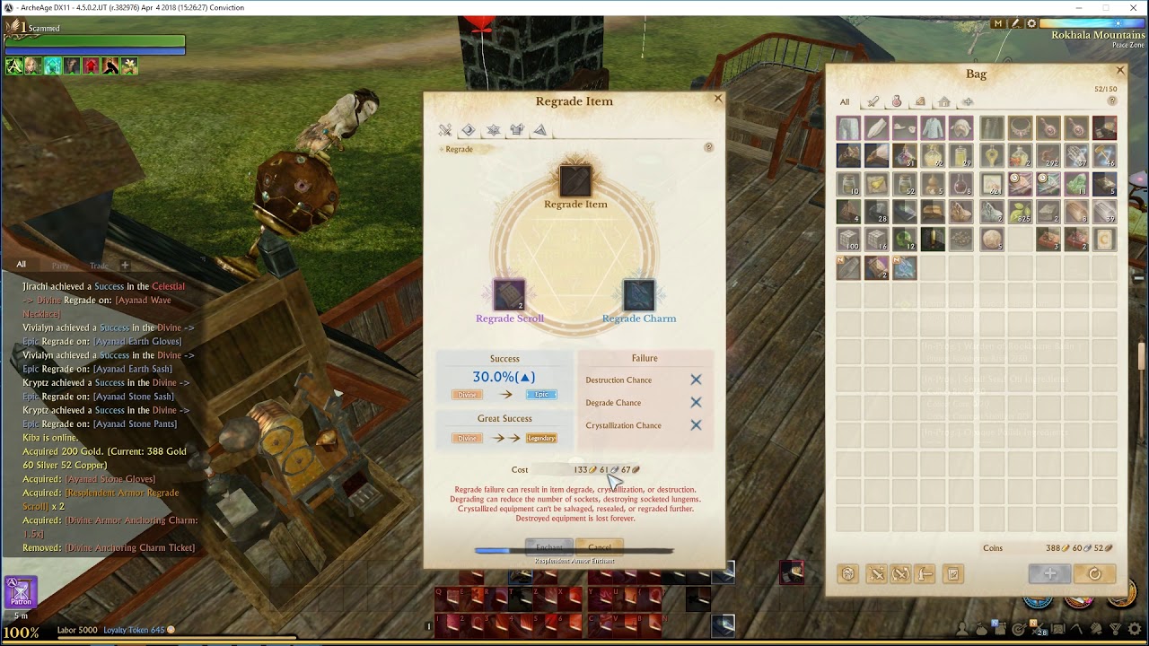 Return of Ameno Legendary and Eternal Regrade | Regrade Full Ayanad Set