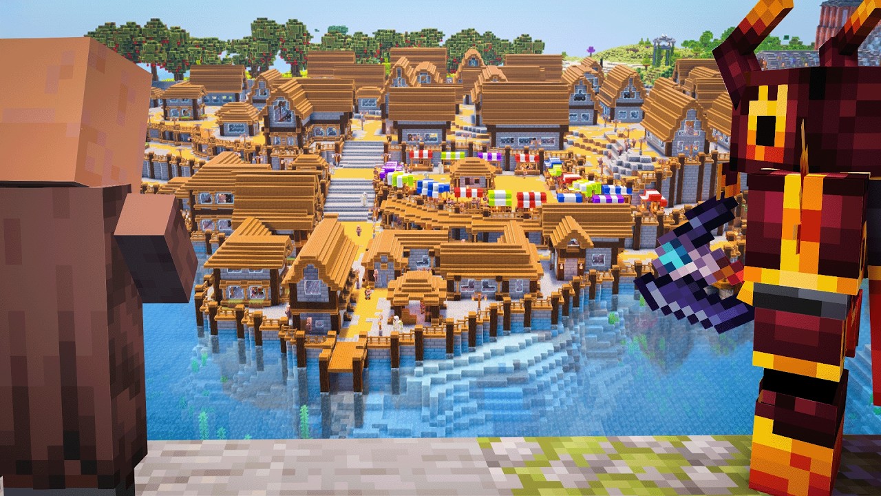 Ten villager zasłużył na WŁASNĄ WIOSKĘ w Minecraft Hardcore ATM