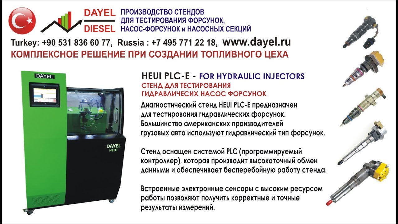 Диагностический стенд DAYEL - CAT HEUI PLC E   FOR HYDRAULIC INJECTORS