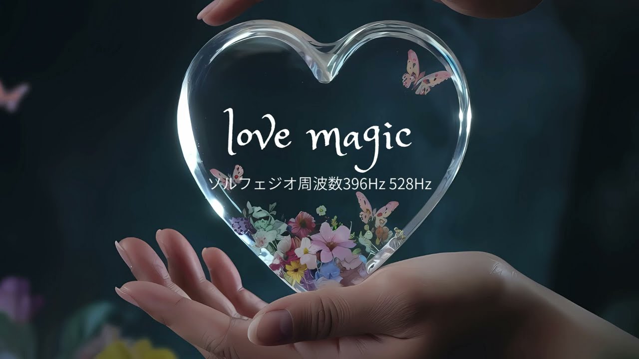 【熱愛メロメロ魔法】love magic 恋愛運up　会いたくなる魔法　愛で満たされる　ヒーリング　相思相愛　両想い　ソルフェジオ周波数396Hz 528Hz #harp #flute 0226