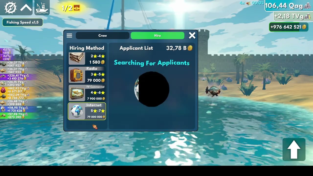 Idle Fishing: Unlocking Katamaran & 7 STAR Crew Member Found!