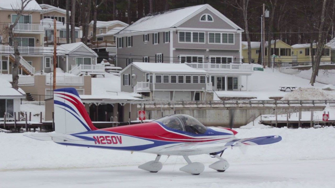 Alton Bay Ice Runway N25DV RV12 @RV12pilot