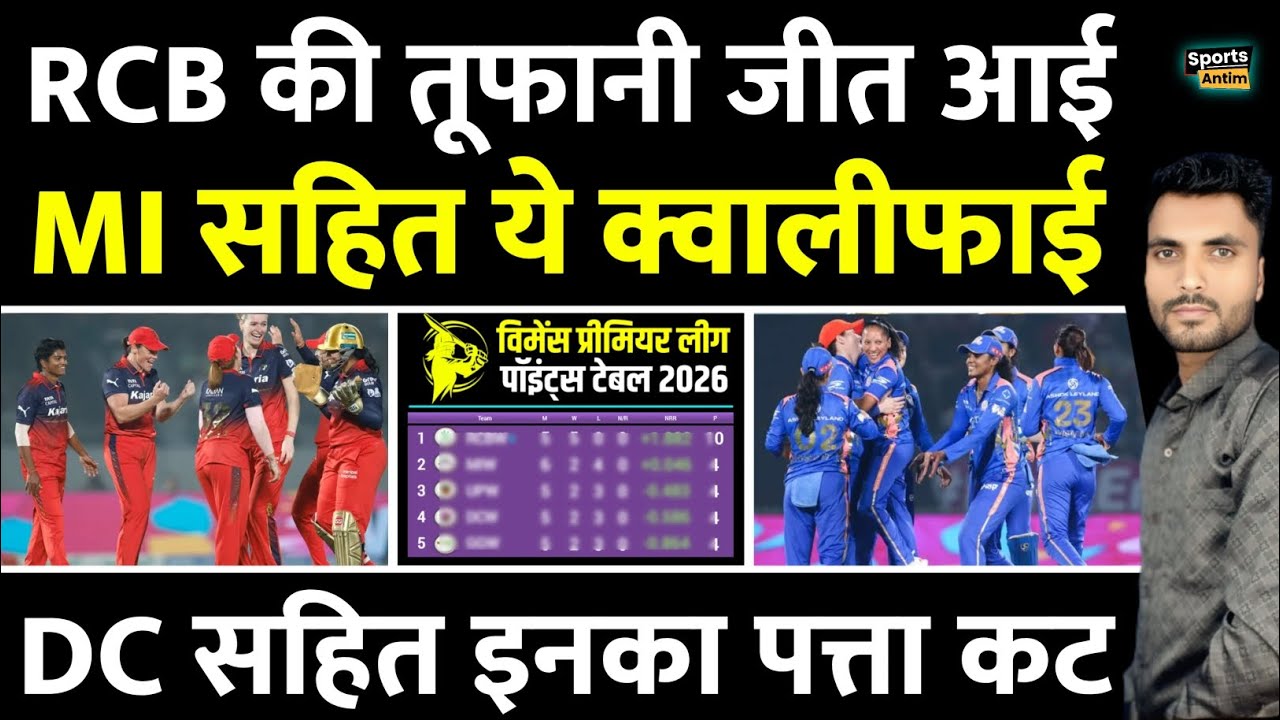 RCB की तूफानी जीत आई, MI सहित ये टीमें क्वालीफाई | WPL 2026 Points Table |