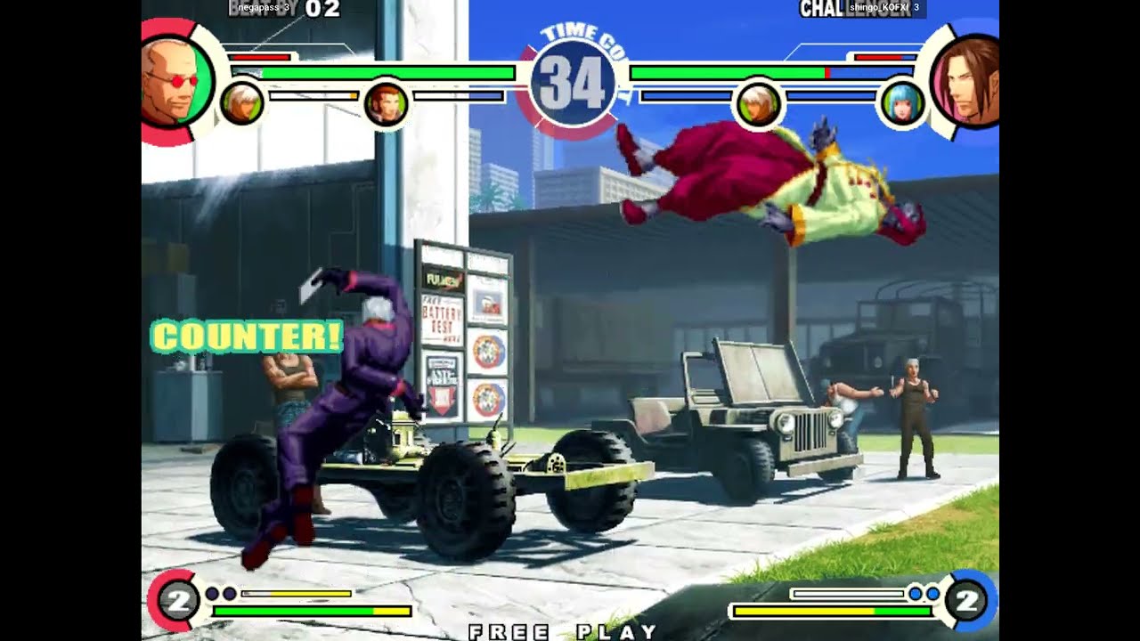 fightcade 2 KOF11 negapass (Korea) vs shingo_KOFXI (Japan)
