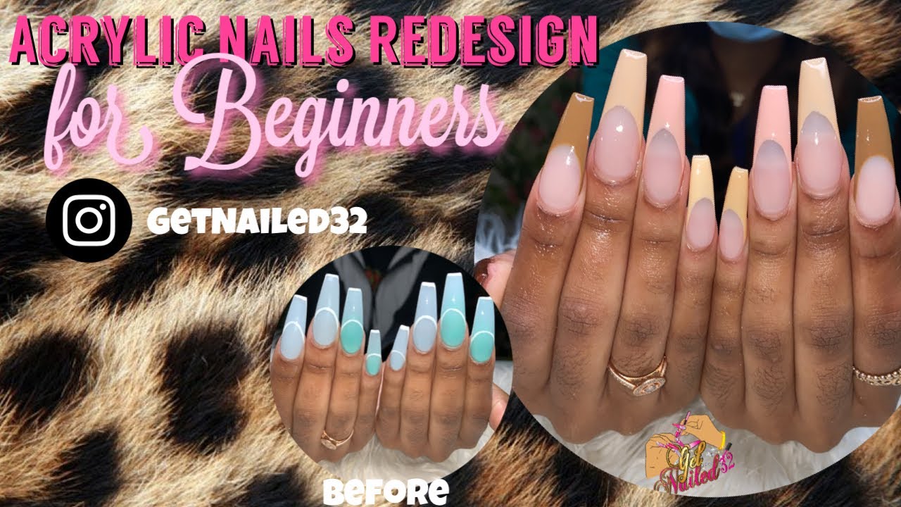 Acrylic Nails Redesign For Beginners | How To Do A Nail Fill With Color Acrylic | Natali Carmona