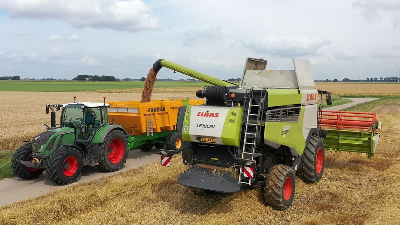 Combinen met Demo Claas Lexion 5300. Ebelsheerd Nieuw-Beerta.