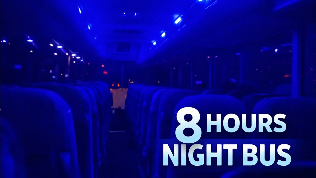 Night Bus Ride Ambience (4K) – 8 Hours of Real Bus Sounds for Sleep & Relaxation