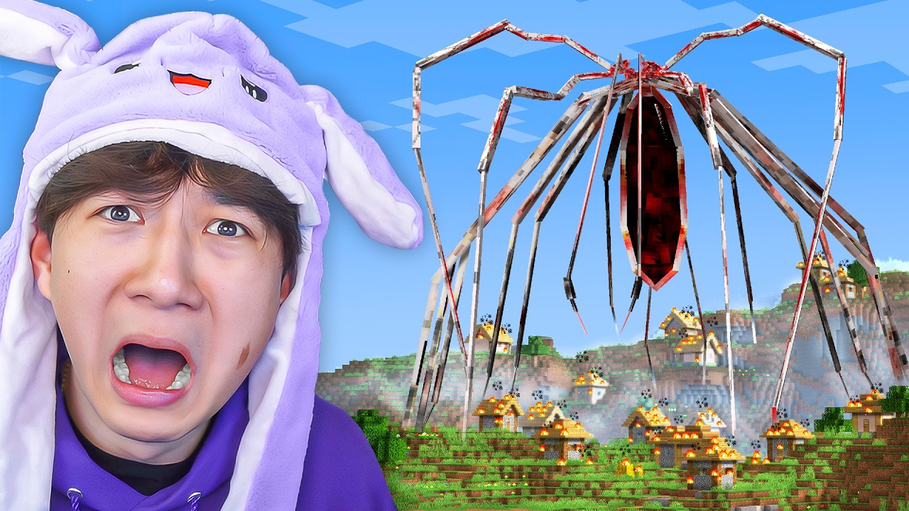 Pranking My Friends with ARACHNOPHOBIA MOD in Minecraft..
