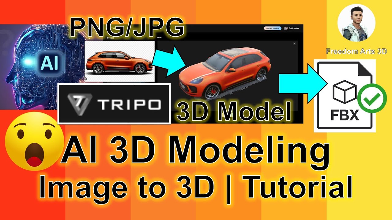 AI 3D Modeling - Image to 3D - Tripo - Full Tutorial - FBX Export