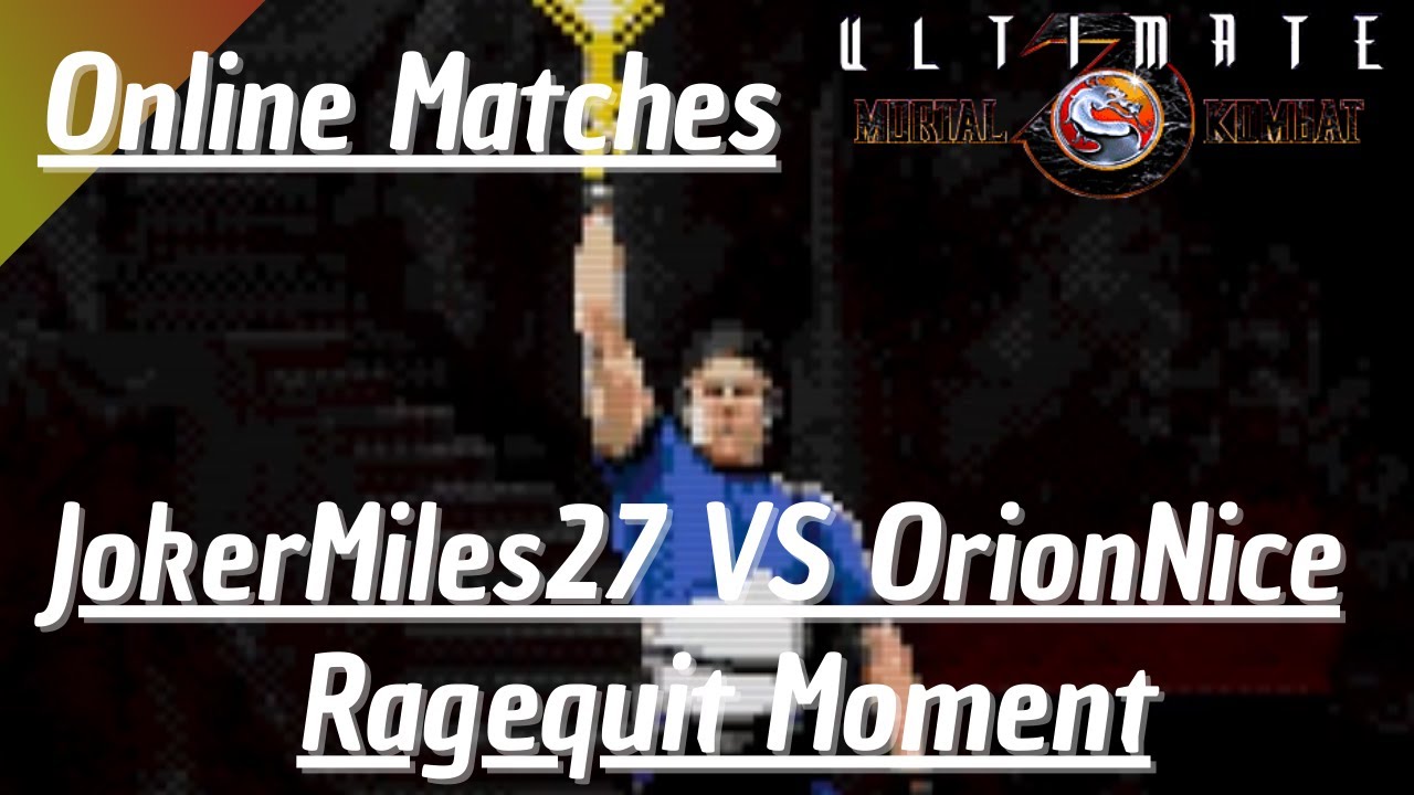 Ultimate Mortal Kombat 3 Online Matches (Fightcade 2) - JokerMiles27 VS OrionNice (Ragequit)