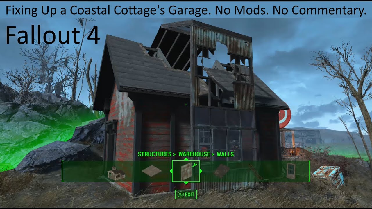 Fallout 4: Building Up a Coastal Cottage's Garage by it's Encapsulation.