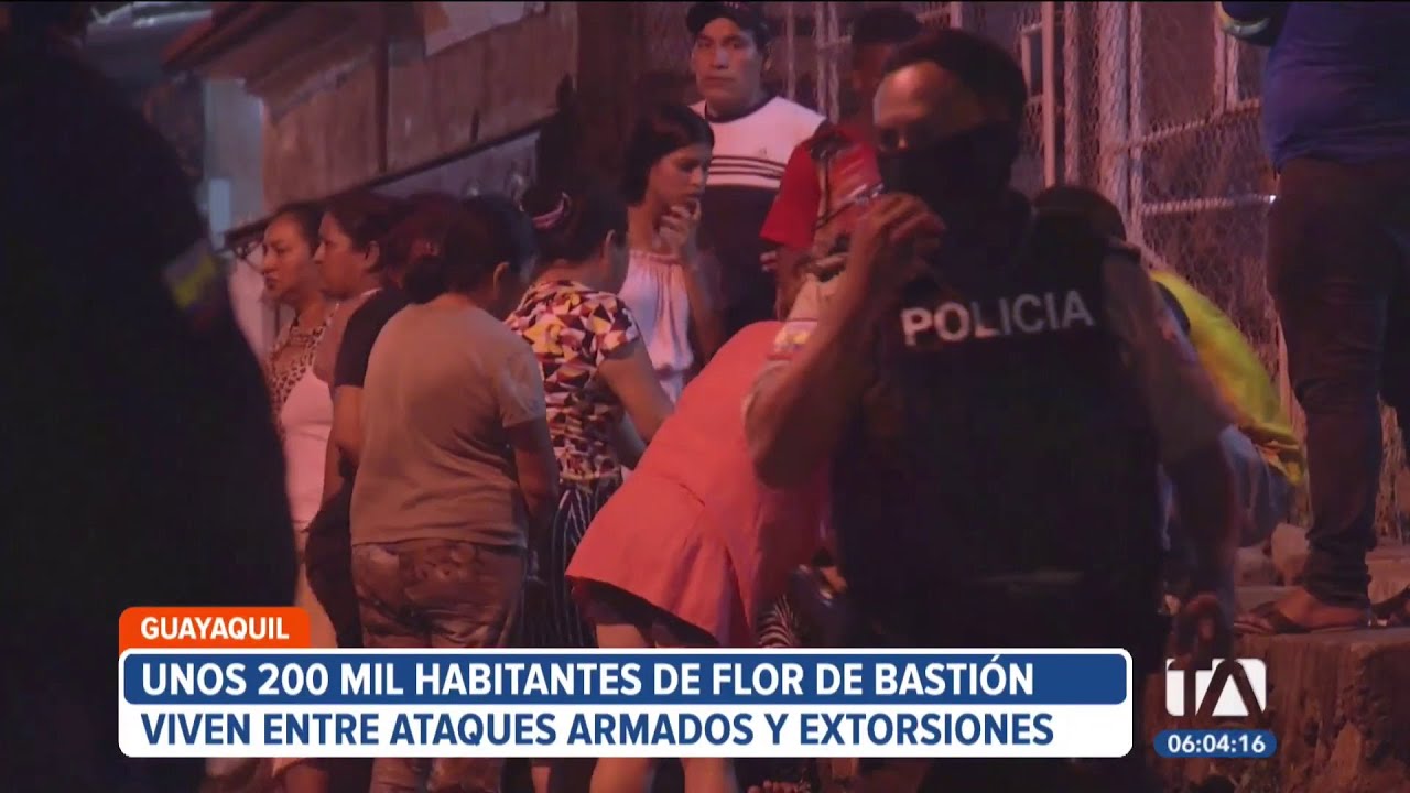 Habitantes de Flor de Bastión, al noroeste de Guayaquil viven entre atentados y extorsiones