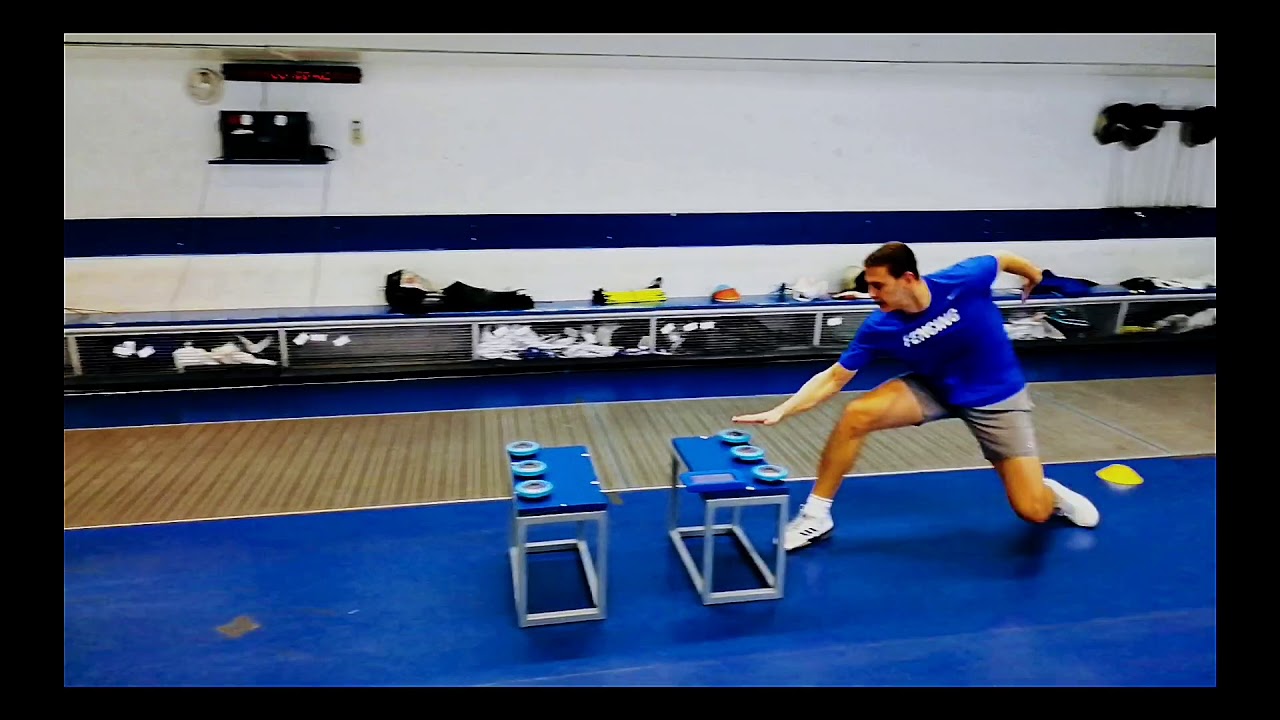 Reaction speed training in fencing, using Fitlight system