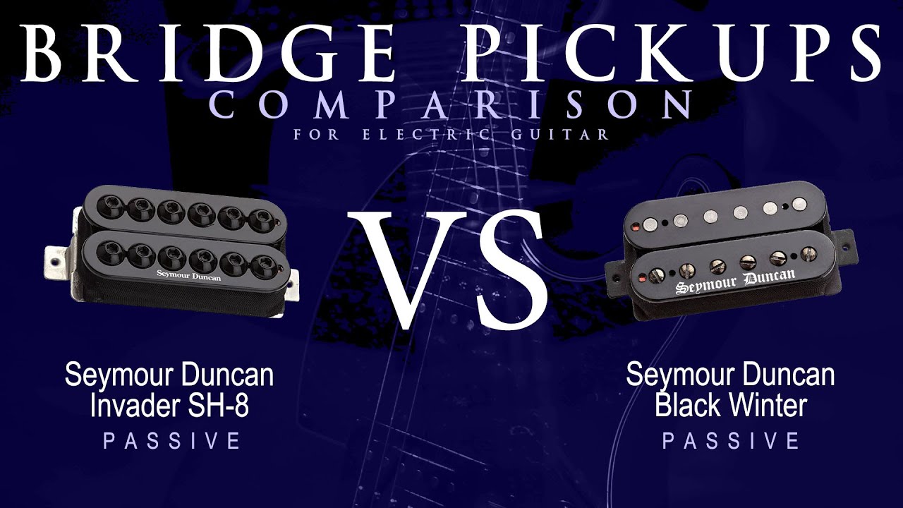 Seymour Duncan INVADER SH-8 vs BLACK WINTER - Passive Bridge Guitar Pickup Comparison Tone Demo