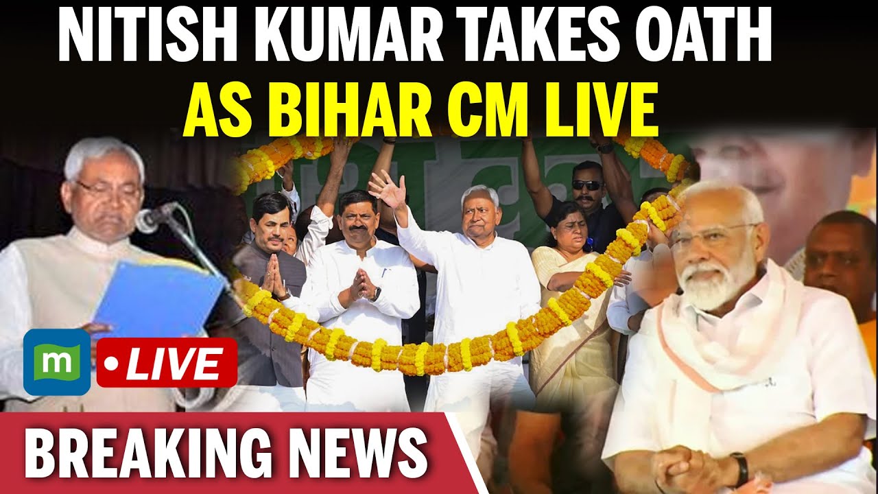 Nitish Kumar Oath Ceremony LIVE: Bihar CM Swearing-In | Nitish Kumar Takes Oath for New Term