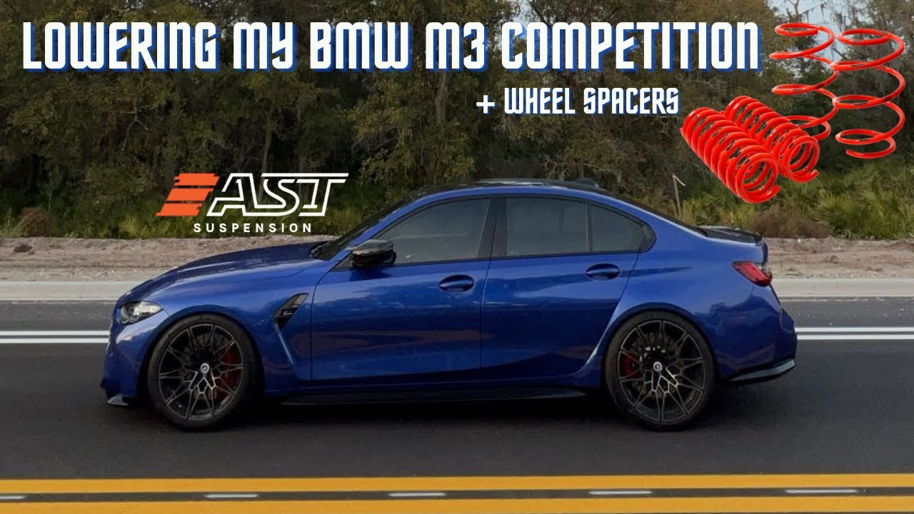 LOWERING MY BMW G80 M3! AST Lowering Springs + Wheel Spacers