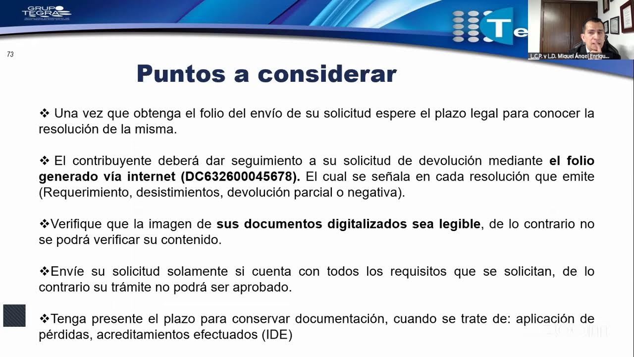Serie Tegra CFF Capitulo 30, Arts. 22, A, B, C Y D.- Devoluciones