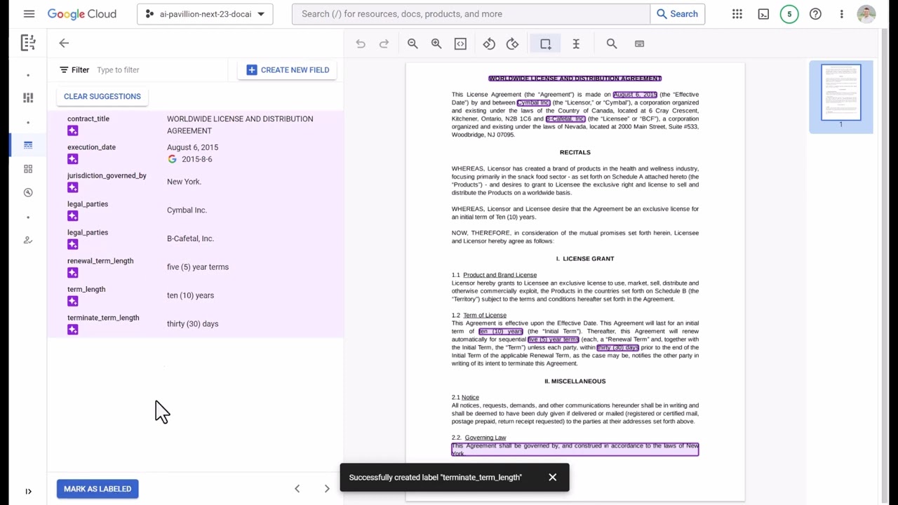 Document AI Workbench Custom Extractor Demo