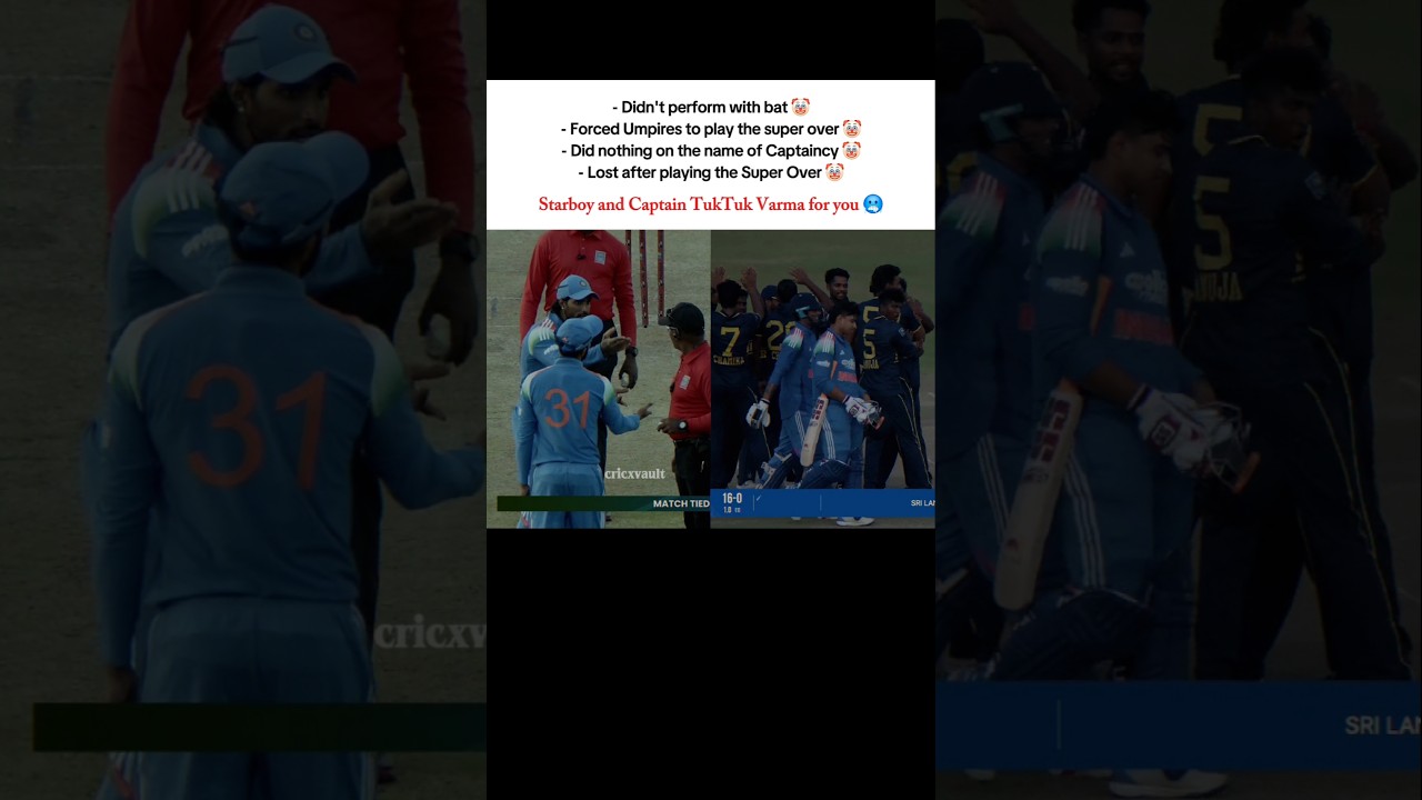 Starboy Tilak Varma exposed once again! Poor captaincy led India to a lost vs SL A 🥶🤡