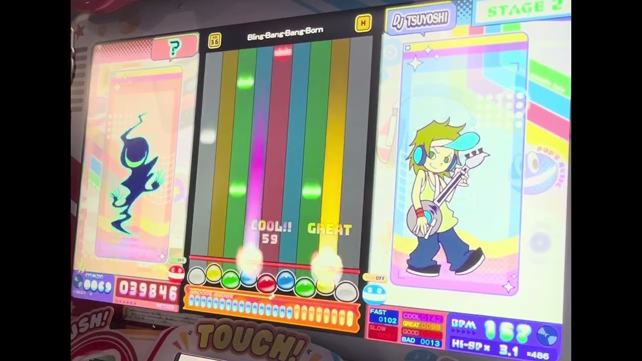※直撮り Bling-Bang-Bang-Born H(Lv36) 【pop'n music】