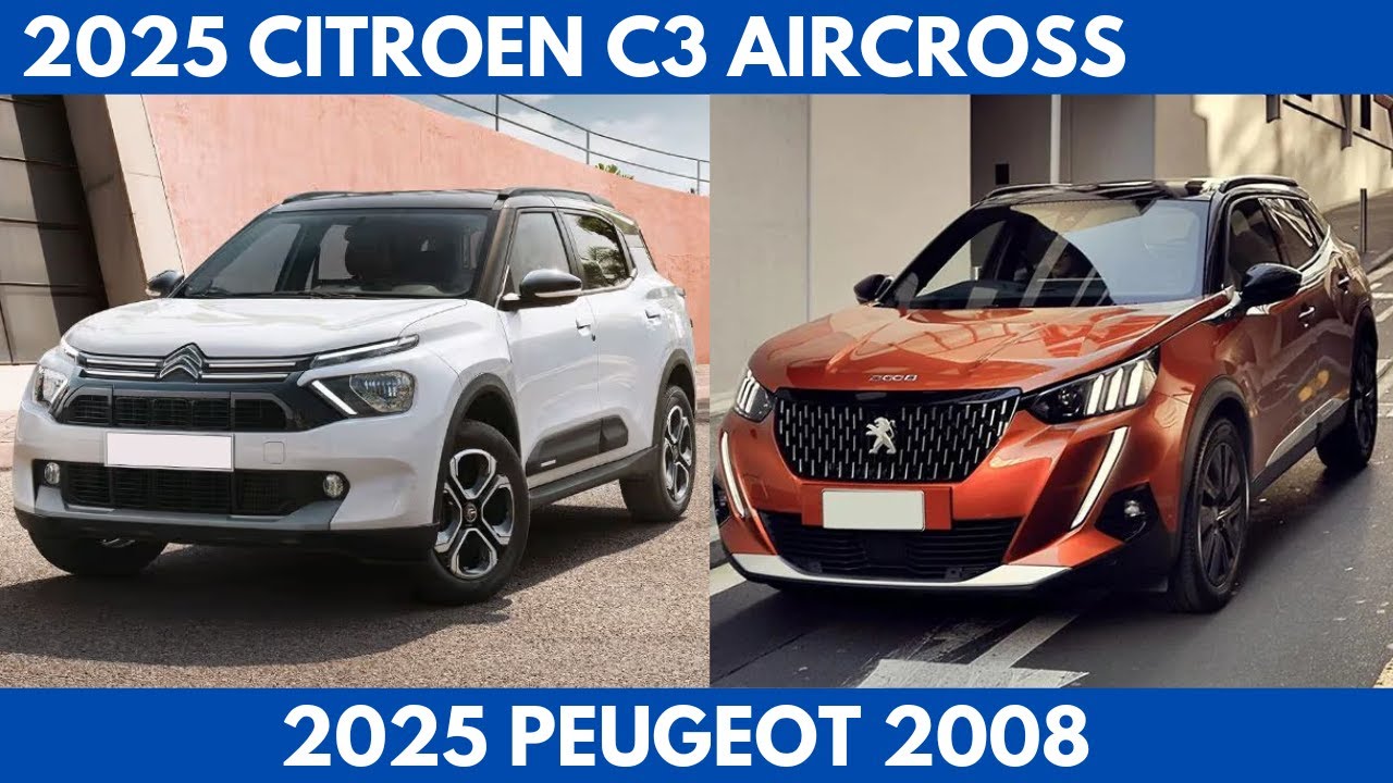 New 2025 Citroen C3 Aircross Vs. 2025 Peugeot 2008 in the compact SUV segment Comparison