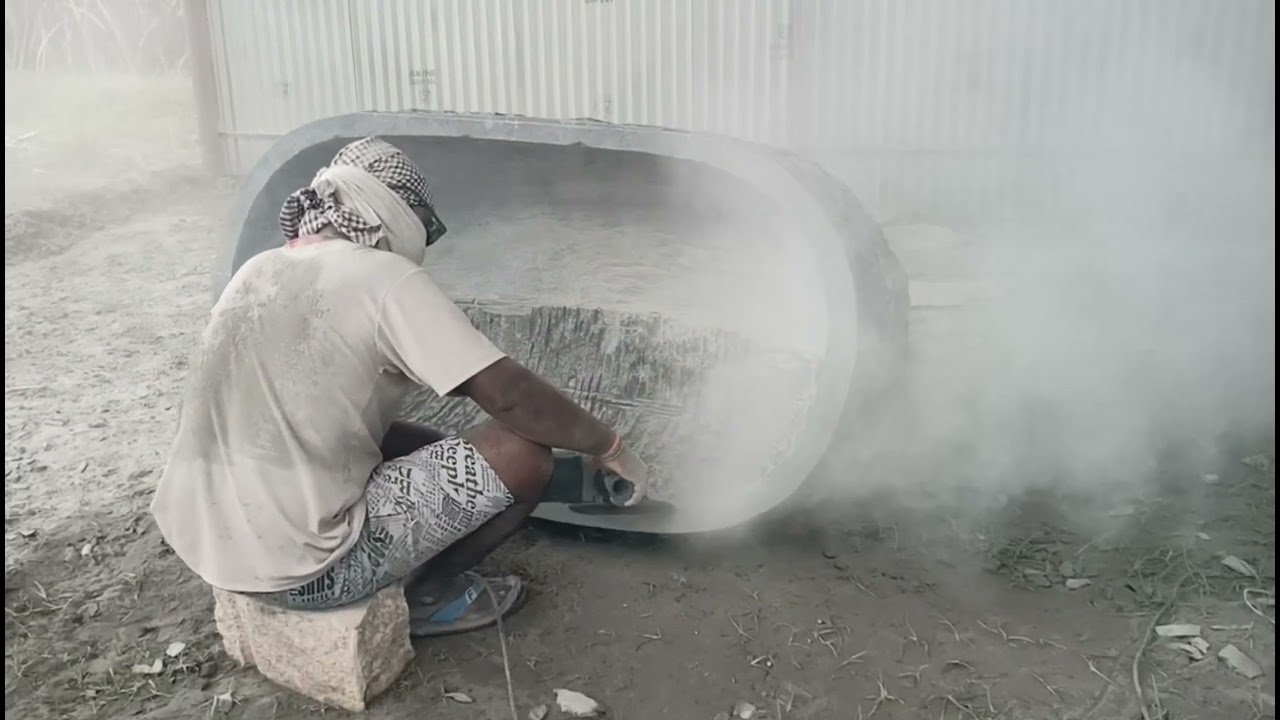 stone bathtub making