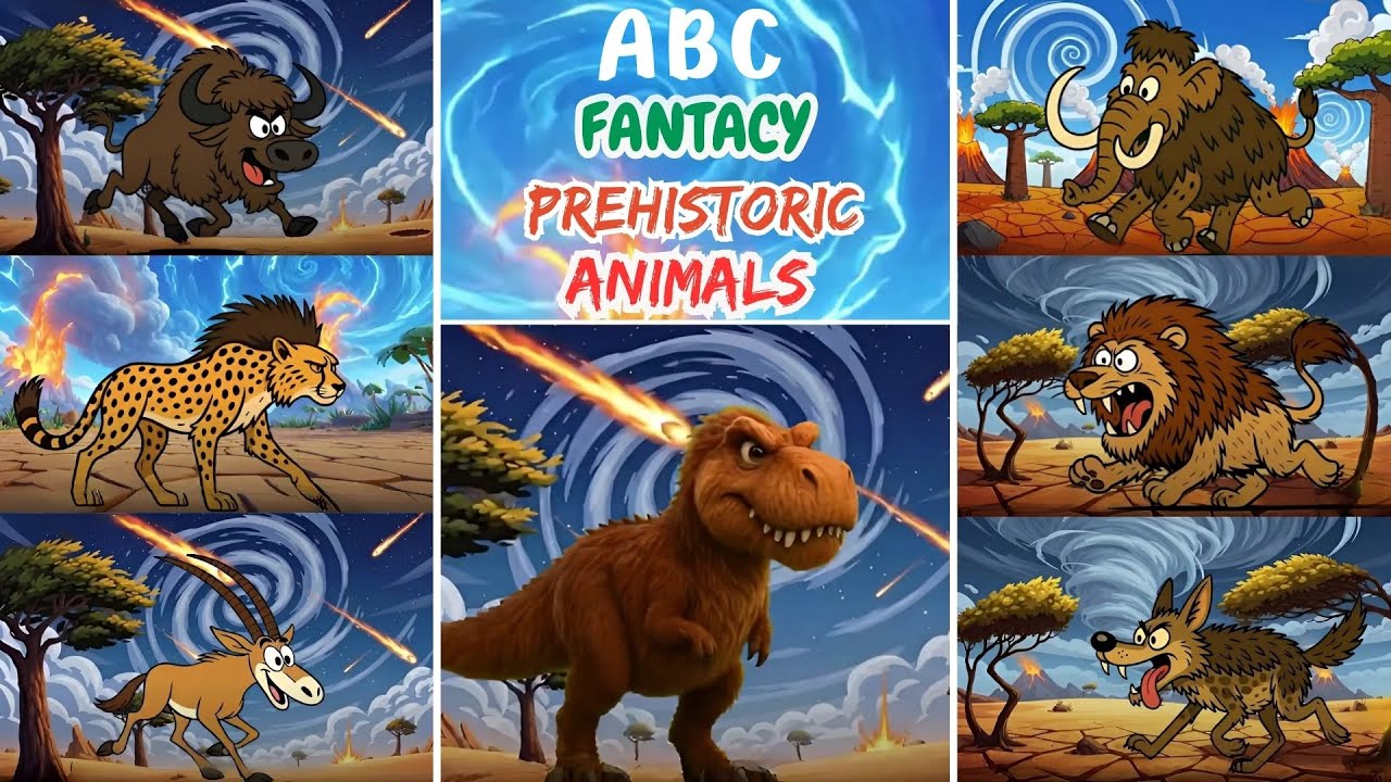 ABC Prehistoric Animals Song | A–Z Dinosaurs & Prehistoric Creatures for Kids