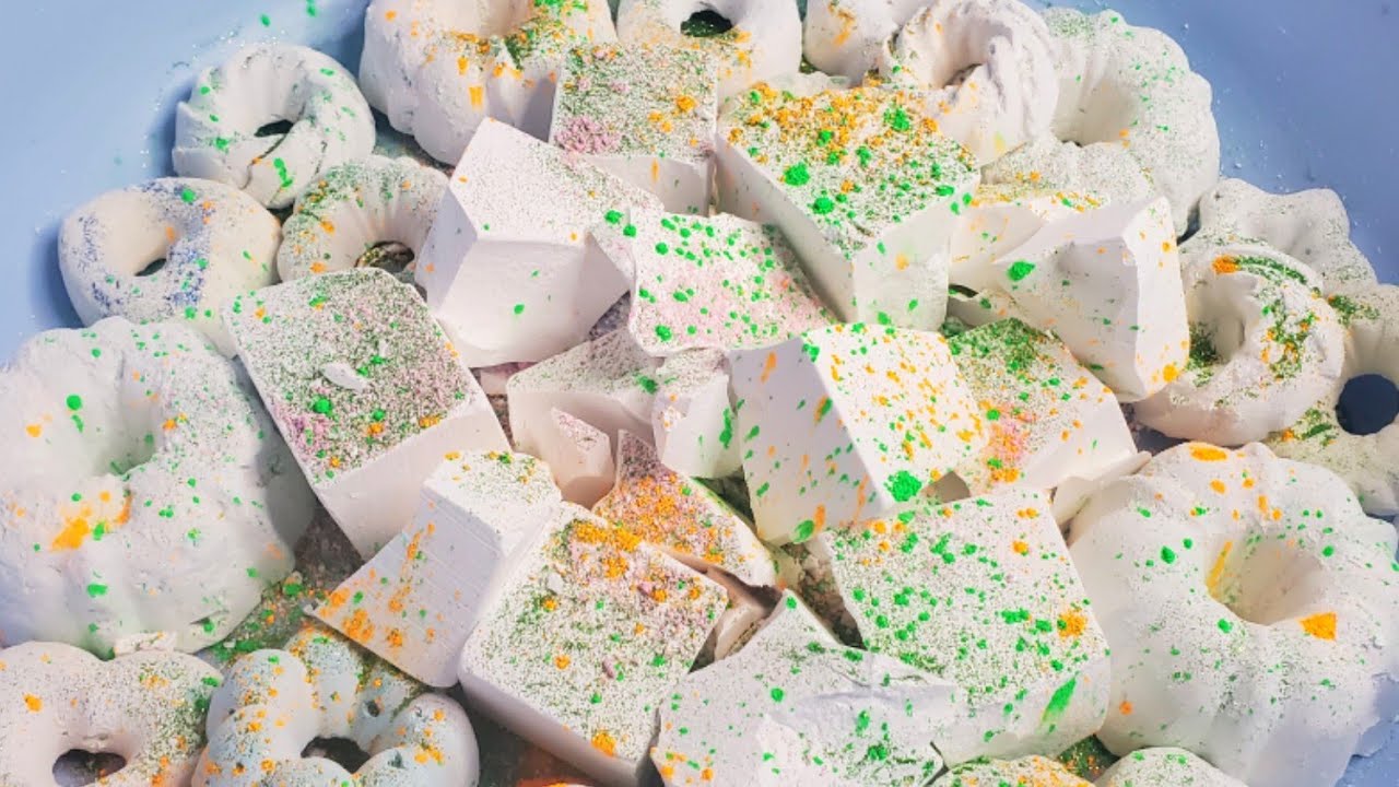 BROKEN PEICES +ASSORTED SHAPES GYM CHALK CRUMBLE-ASMR