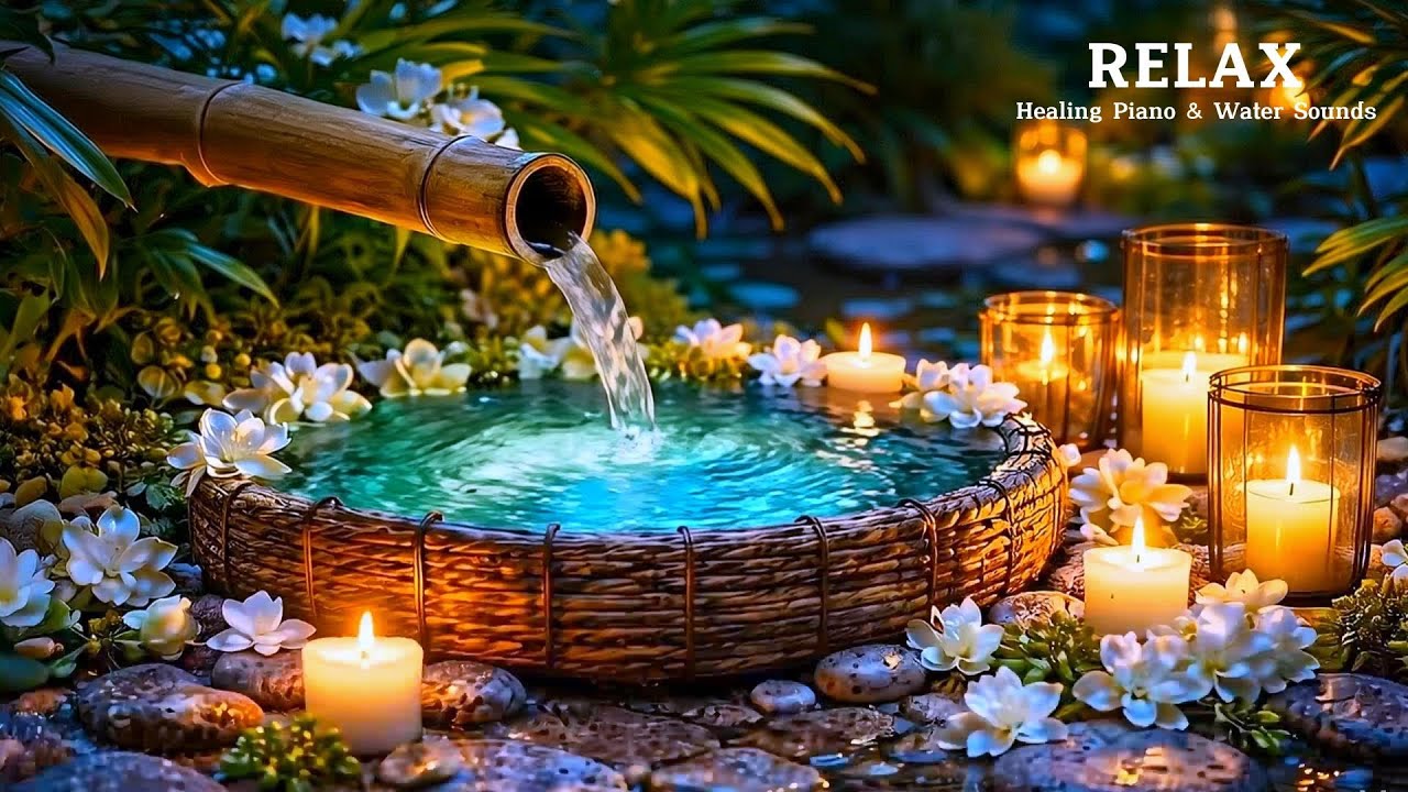 Deep Healing Piano & Water Sounds to Release Stress, Worry & Emotional Fatigue