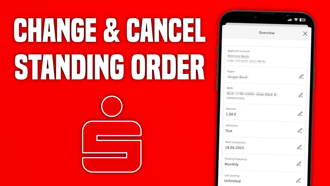How to Edit & Cancel A Standing Order Sparkasse | Tutorial English