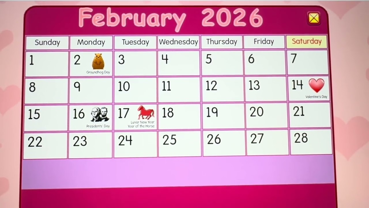 Starfall Calendar February 14, 2026