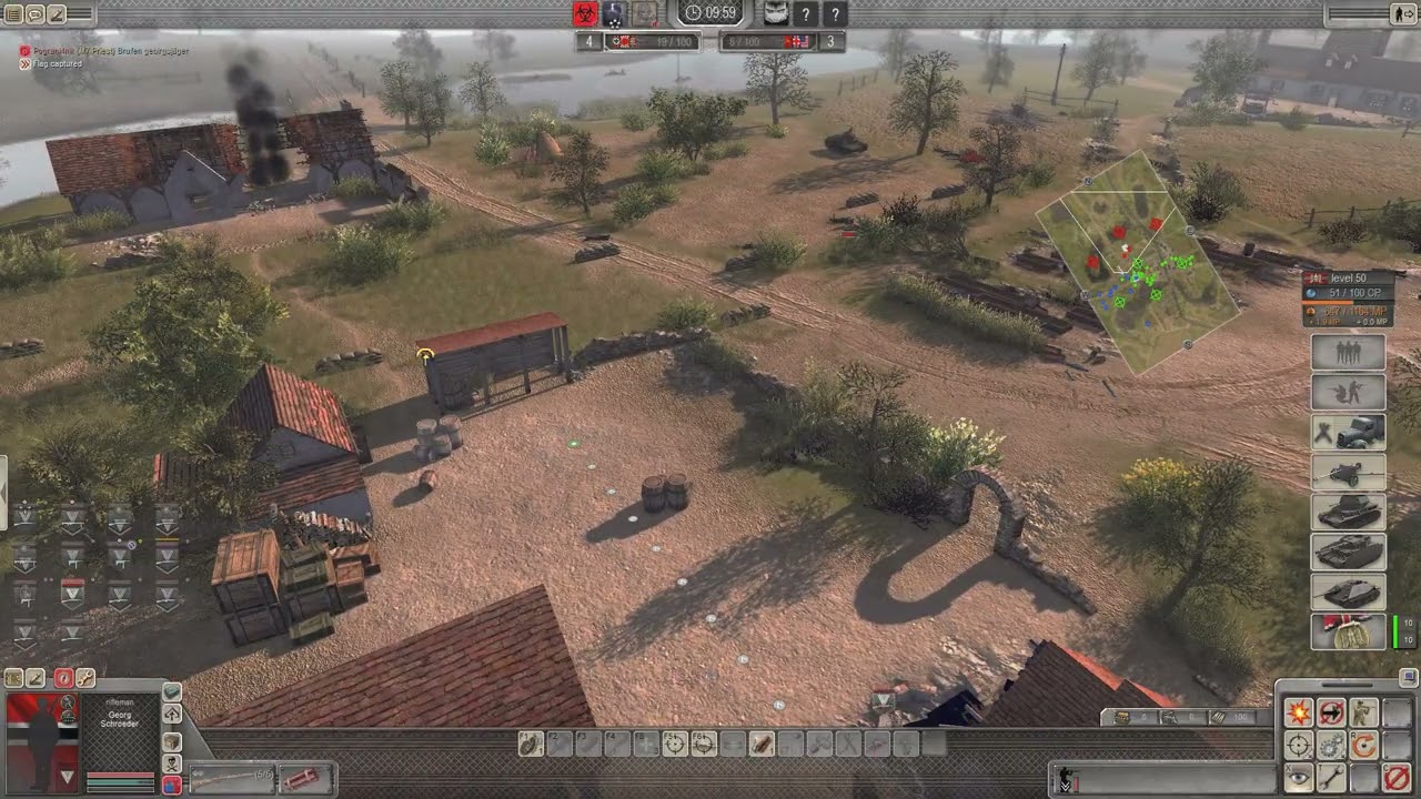 Men of War Assault Squad 2 multiplayer 3v3   Assault Zones #82   2v1 mid he said
