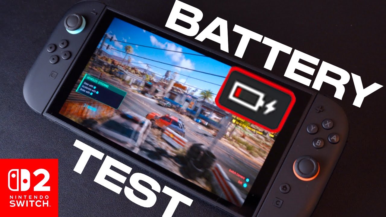 Switch 2 Battery Life TESTED (Cyberpunk and Mario Kart World)