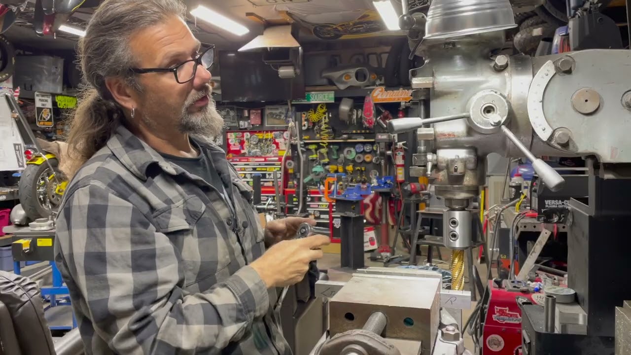 Scratch Built Custom Chopper Frame Part 5 - Notching The Front Motor Mount & Plug Welding Prep.