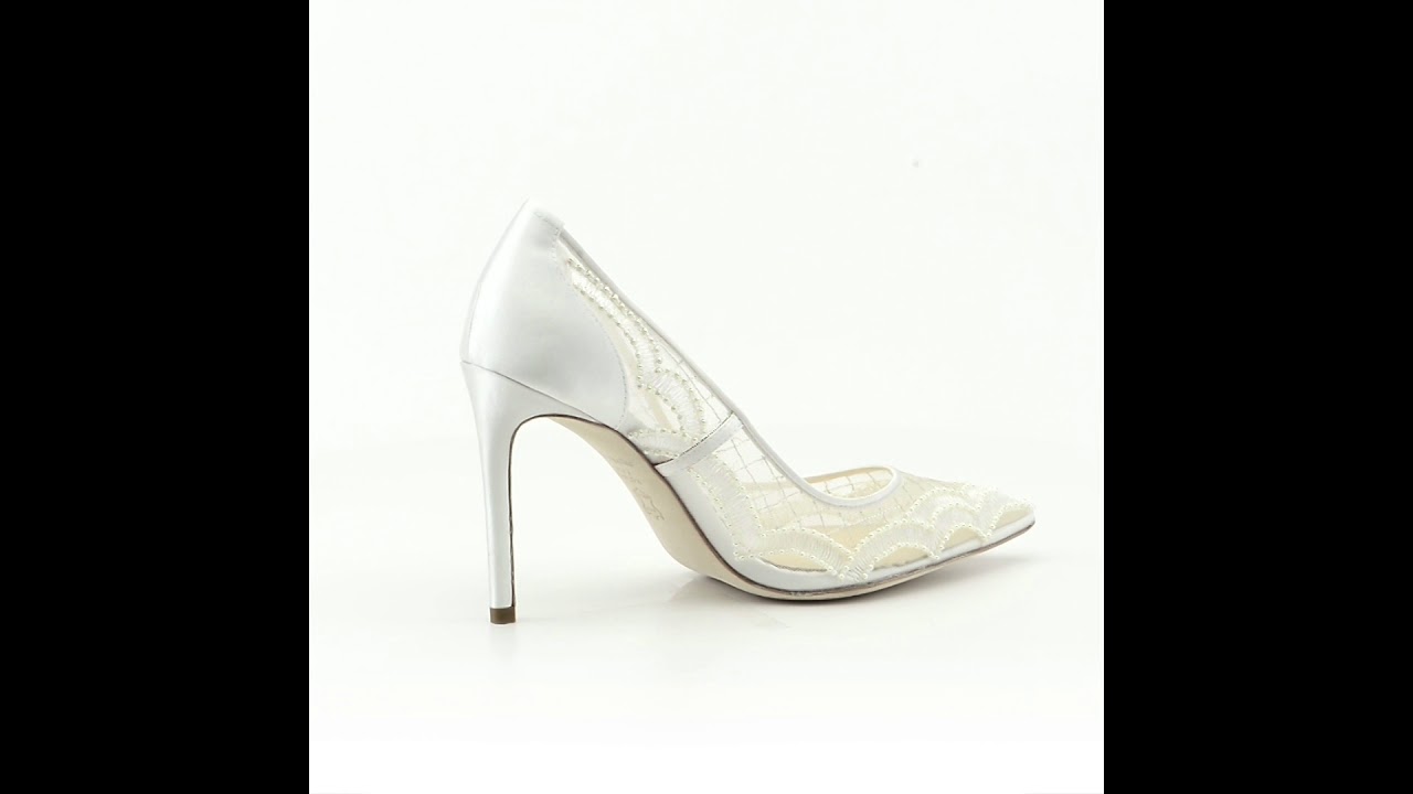 Bella Belle Nadia Ivory Embroidered Pumps