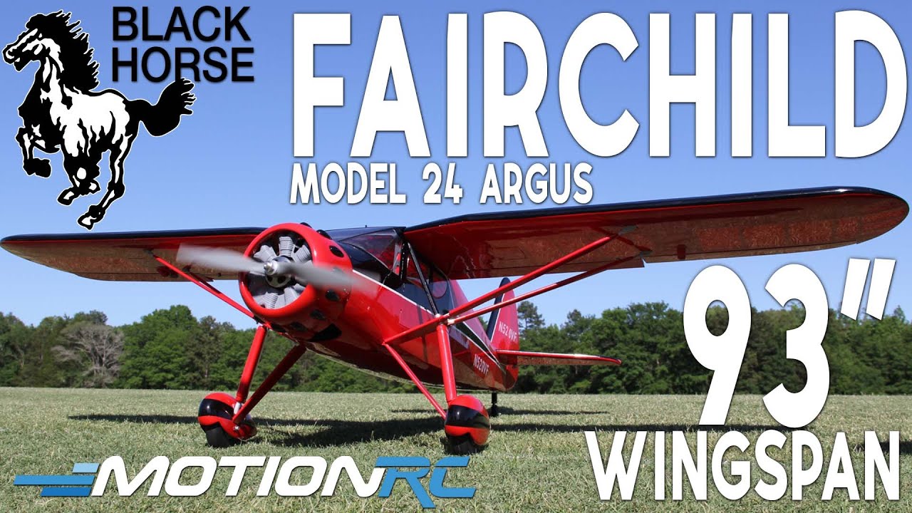 Black Horse Fairchild Model 24 Argus Flight | Motion RC