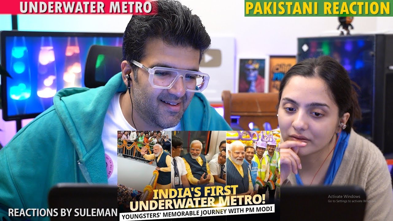Pakistani Couple Reacts To India's First Underwater Kolkata Metro | Special Moments On Board
