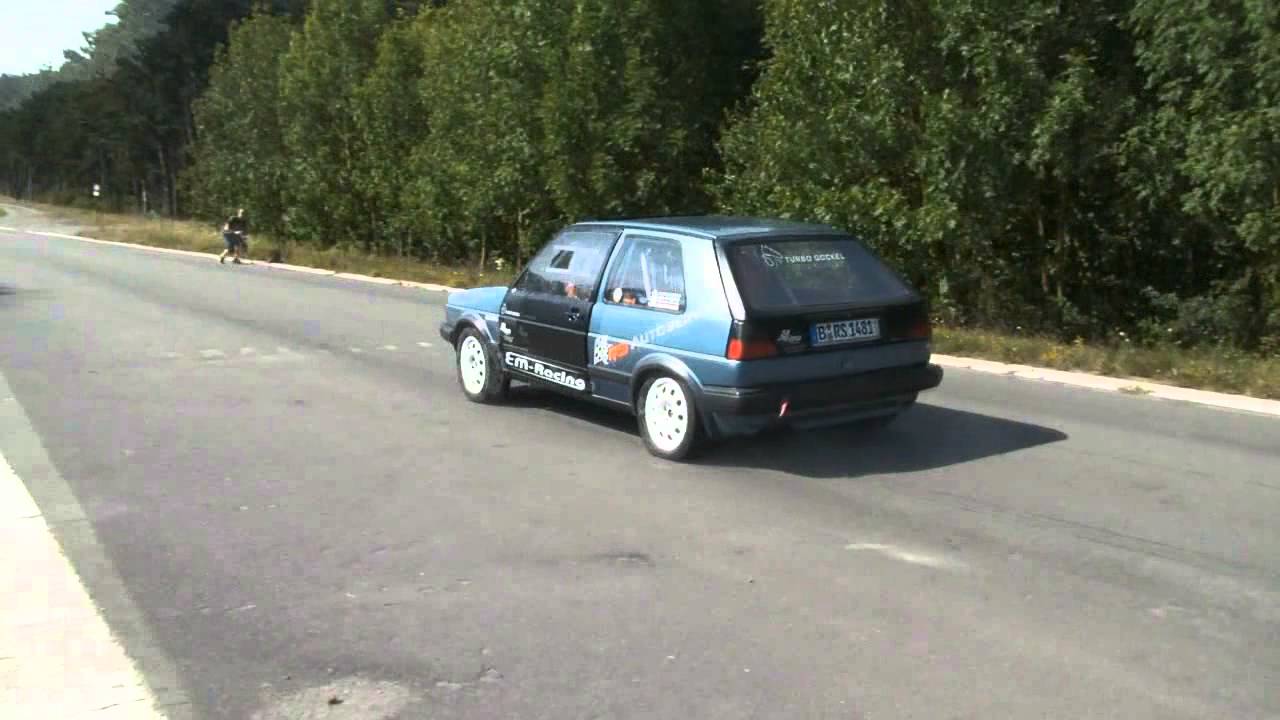 Turbo-gockel Test start golf 2 E85 Racecar