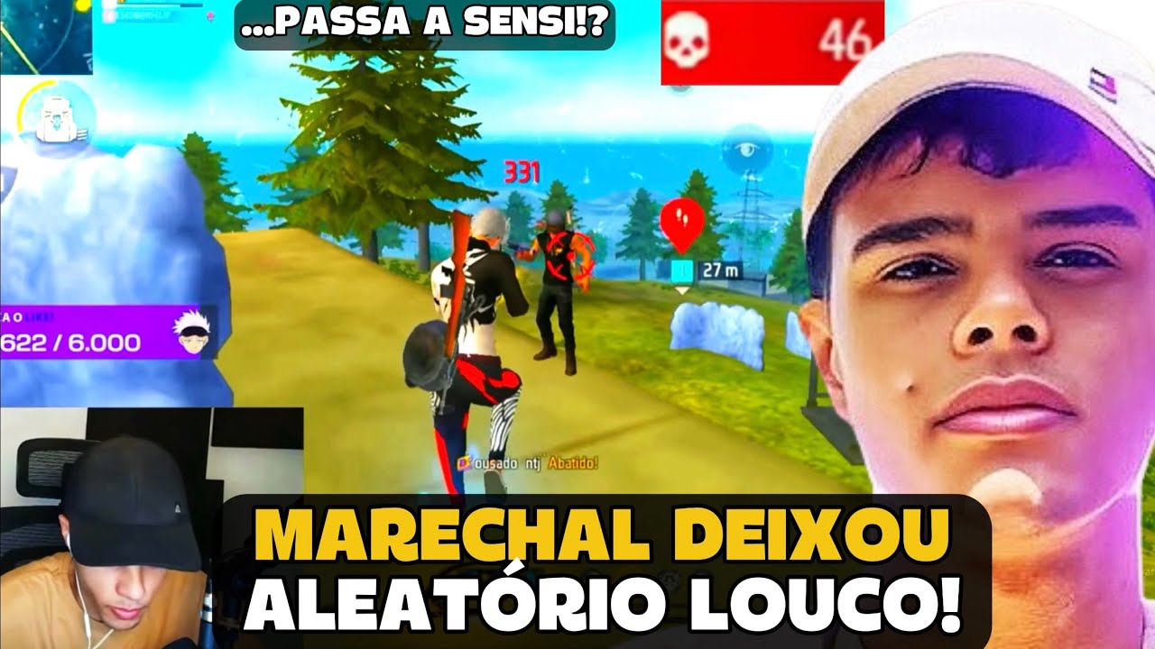 MARECHAL DEIXOU O ALEATÓRIO LOUCO COM SUA SENSI NA RANK! FREE FIRE - MARECHAL HIGHLIGHTS
