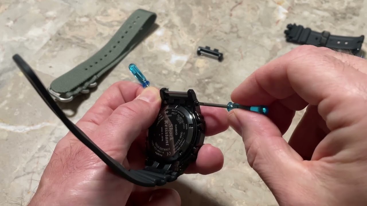Casio GMW-B5000 strap adapters installation