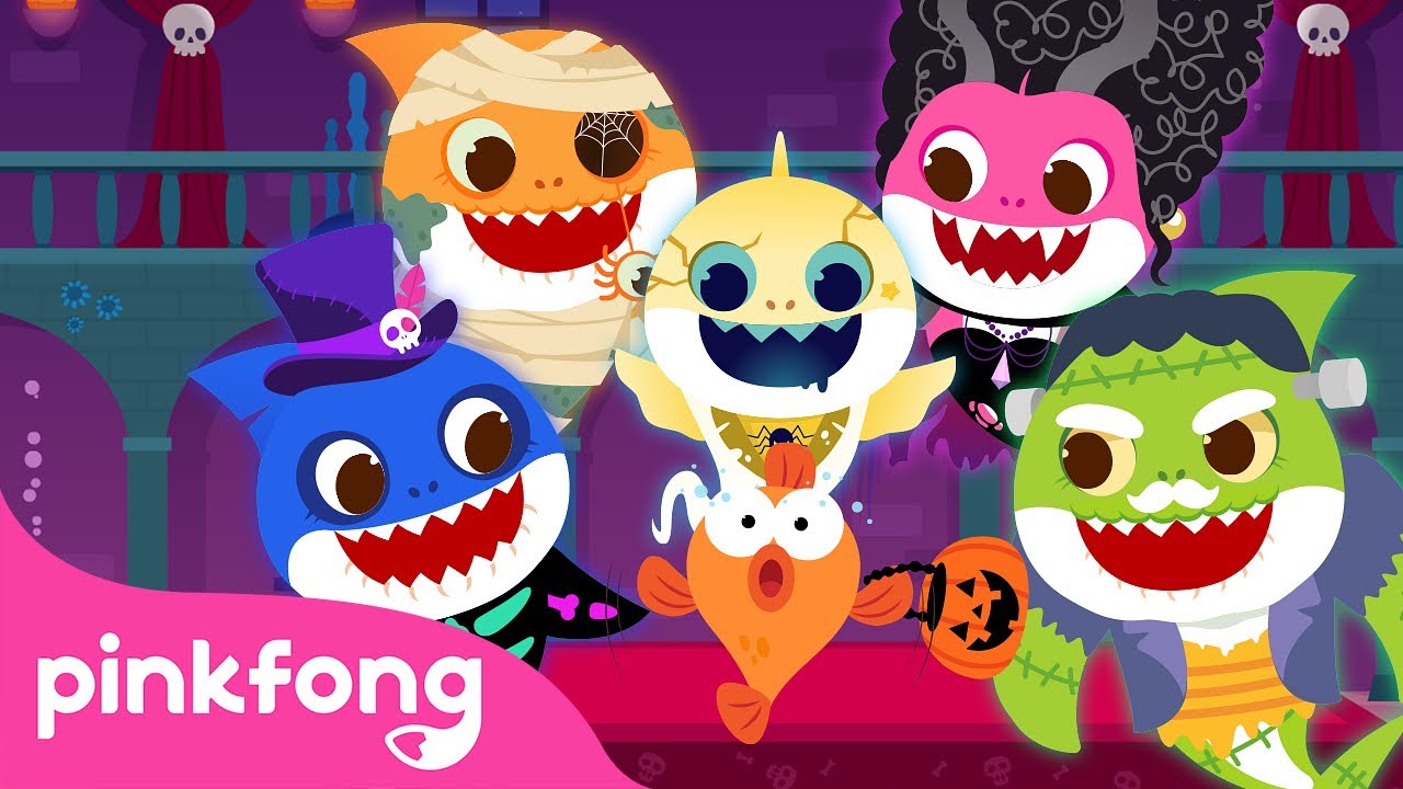 👻 Casa Embrujada de Tibur&oacute;n Beb&eacute; | Canciones de Halloween | Pinkfong Canciones Infantiles