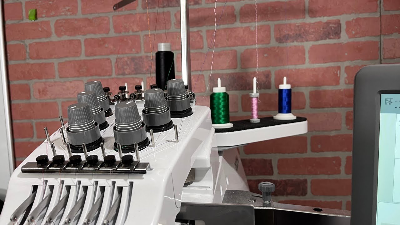 How to Thread the Brother 6-Needle Embroidery Machine - PR680W